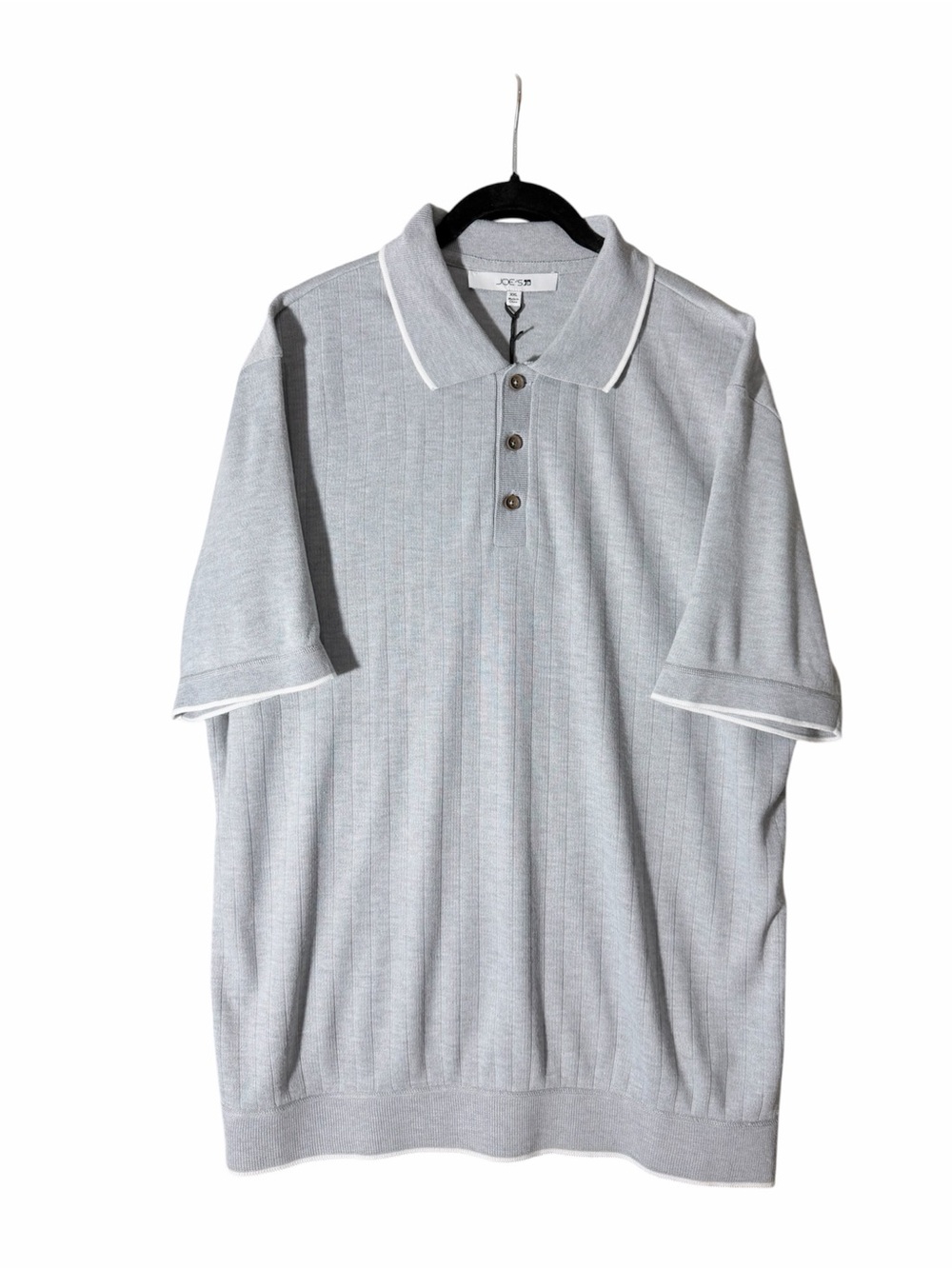 Joe’s  Gray Short-Sleeve Polo with White Trim